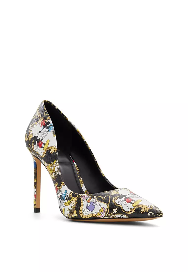 Gold on sale floral heels