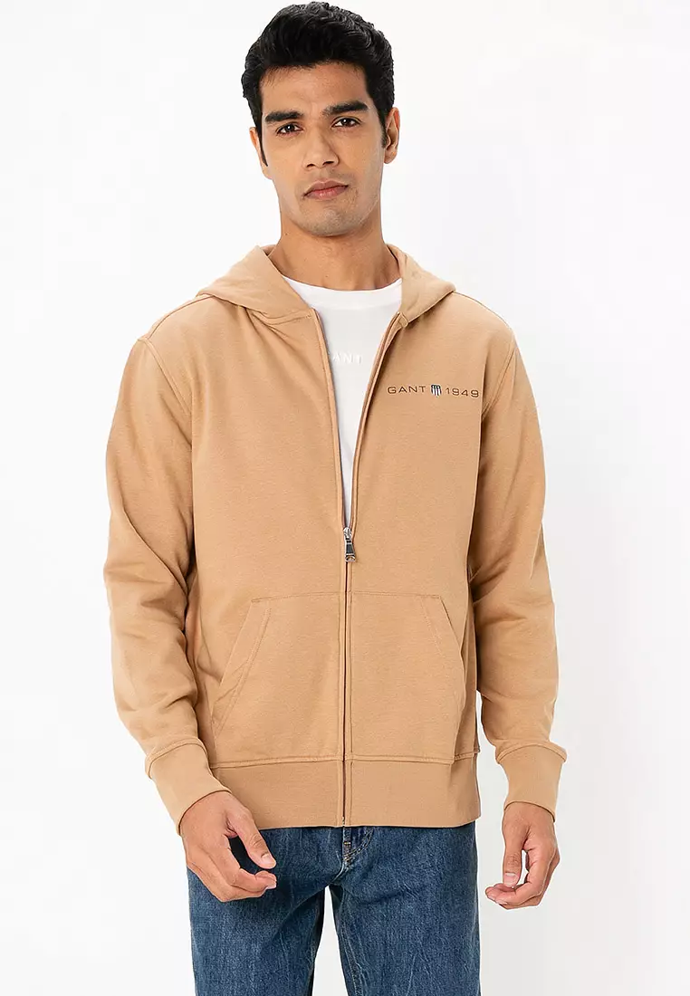 Printed Graphic Zip Hoodie