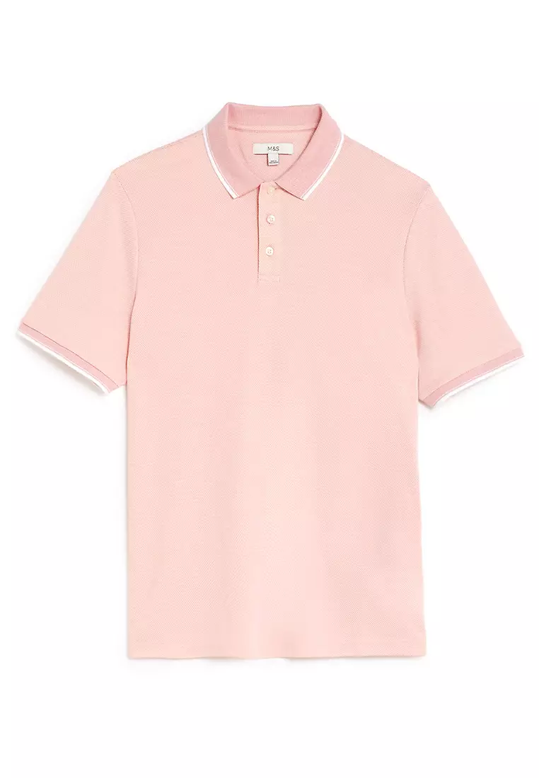 Jual Marks & Spencer Modal Rich Tipped Collar Polo Shirt Original 2024 ...