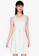 ZALORA BASICS white Sweetheart Neck Belted Fit & Flare Dress 95CF9AAD4D85D3GS_1