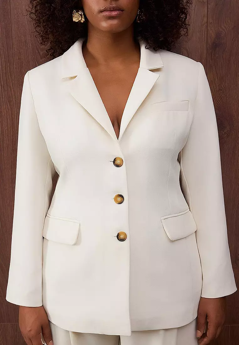 Plus Size Woven Jacket