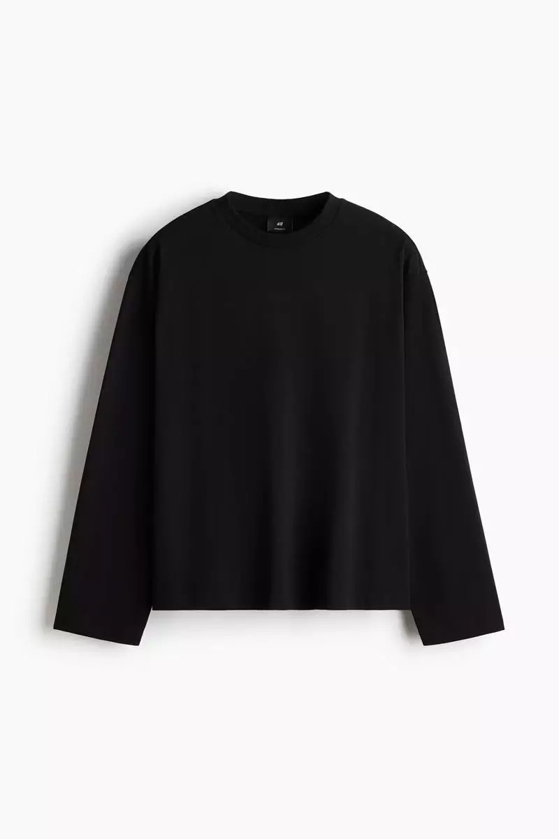 Oversized Fit Long-sleeved jersey top
