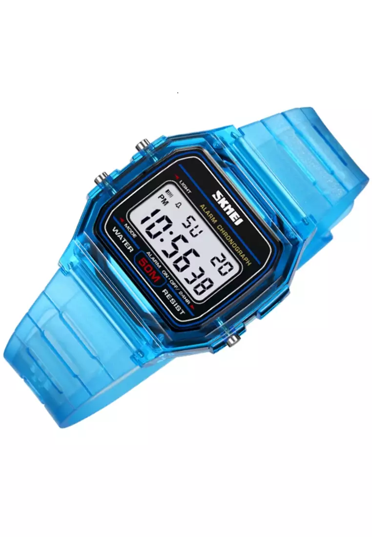 Jam Tangan Digital Pria Waterproof Many Function Strap Tali Material TPU DV45 ORIGINAL