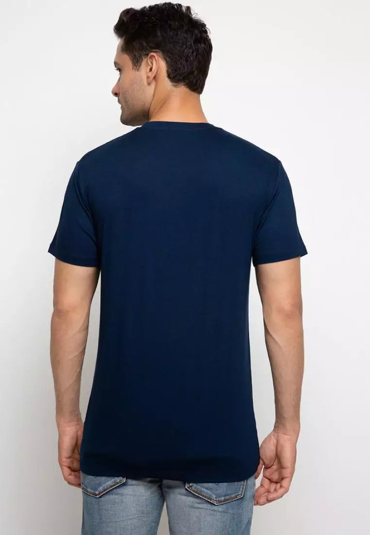 MTF87 simple does it double line navy kaos pria