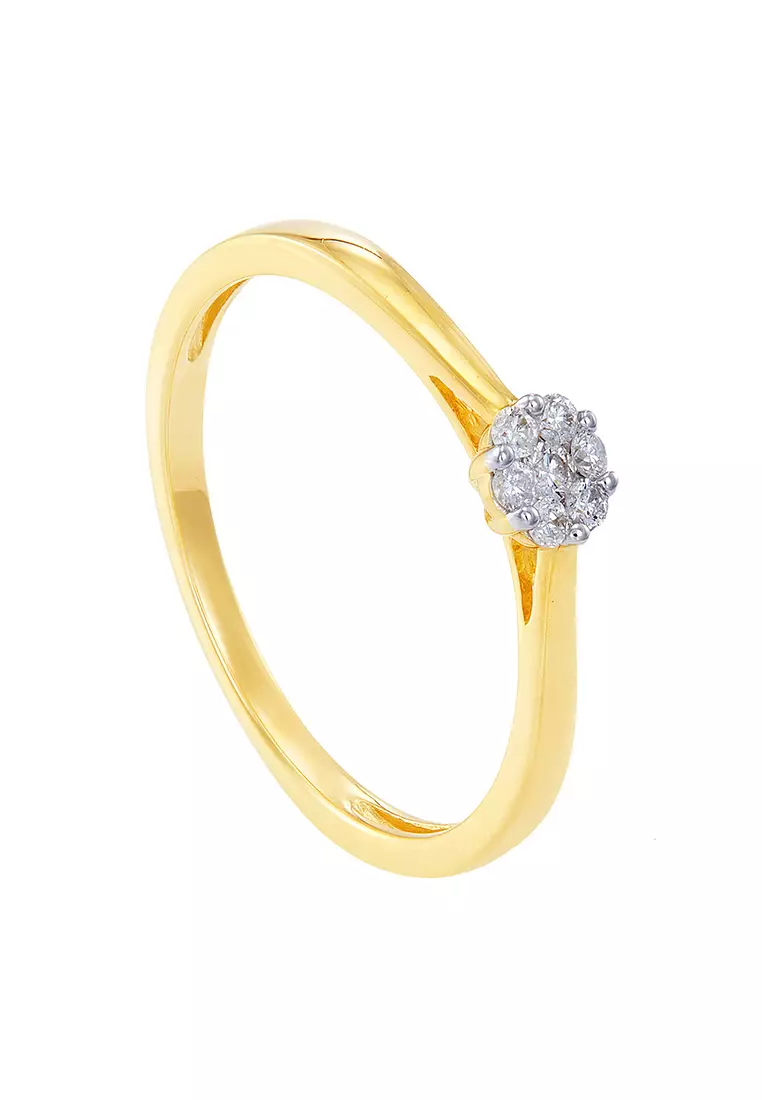 HABIB ADORE | Diamond Ring (A La Solitaire) in 375/9K Yellow Gold Ring 256971023(R)-YG-0.10