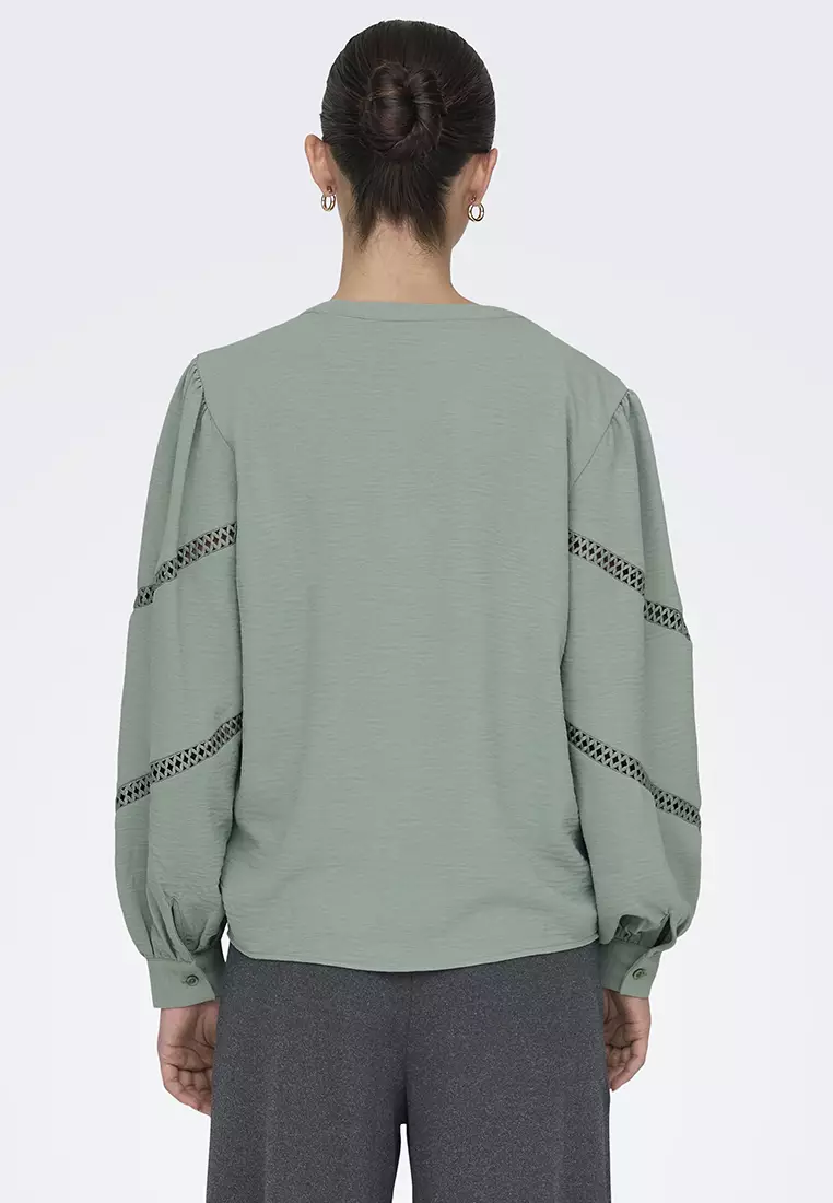 Lion Life Long Sleeve V-Neck Volume Top