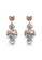 Krystal Couture gold KRYSTAL COUTURE Long Journey Drop Earrings Embellished with Swarovski® crystals-Rose Gold/Clear 9EA25AC7C52824GS_3