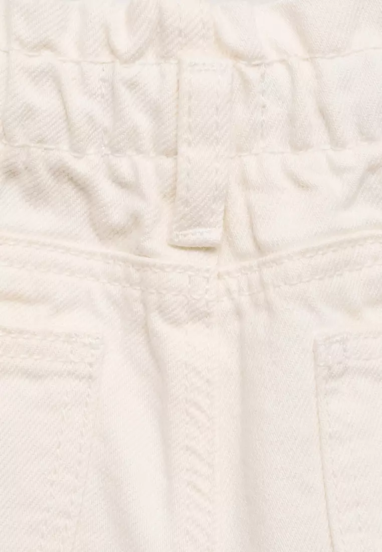 Paperbag Denim Shorts