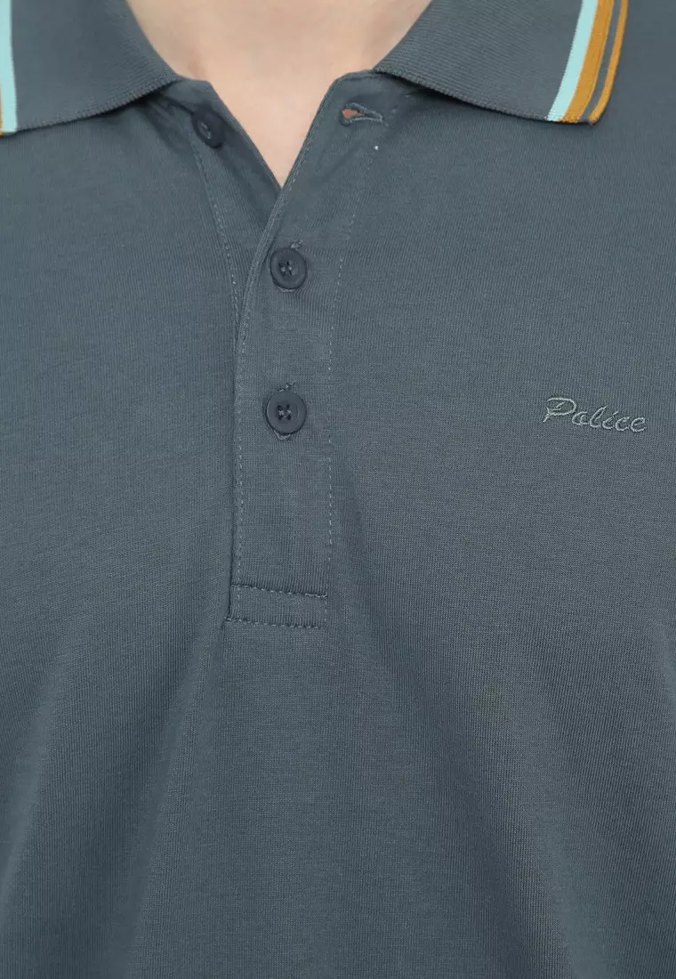POLICE Polo Shirt Krah Stripes Pria 207200221