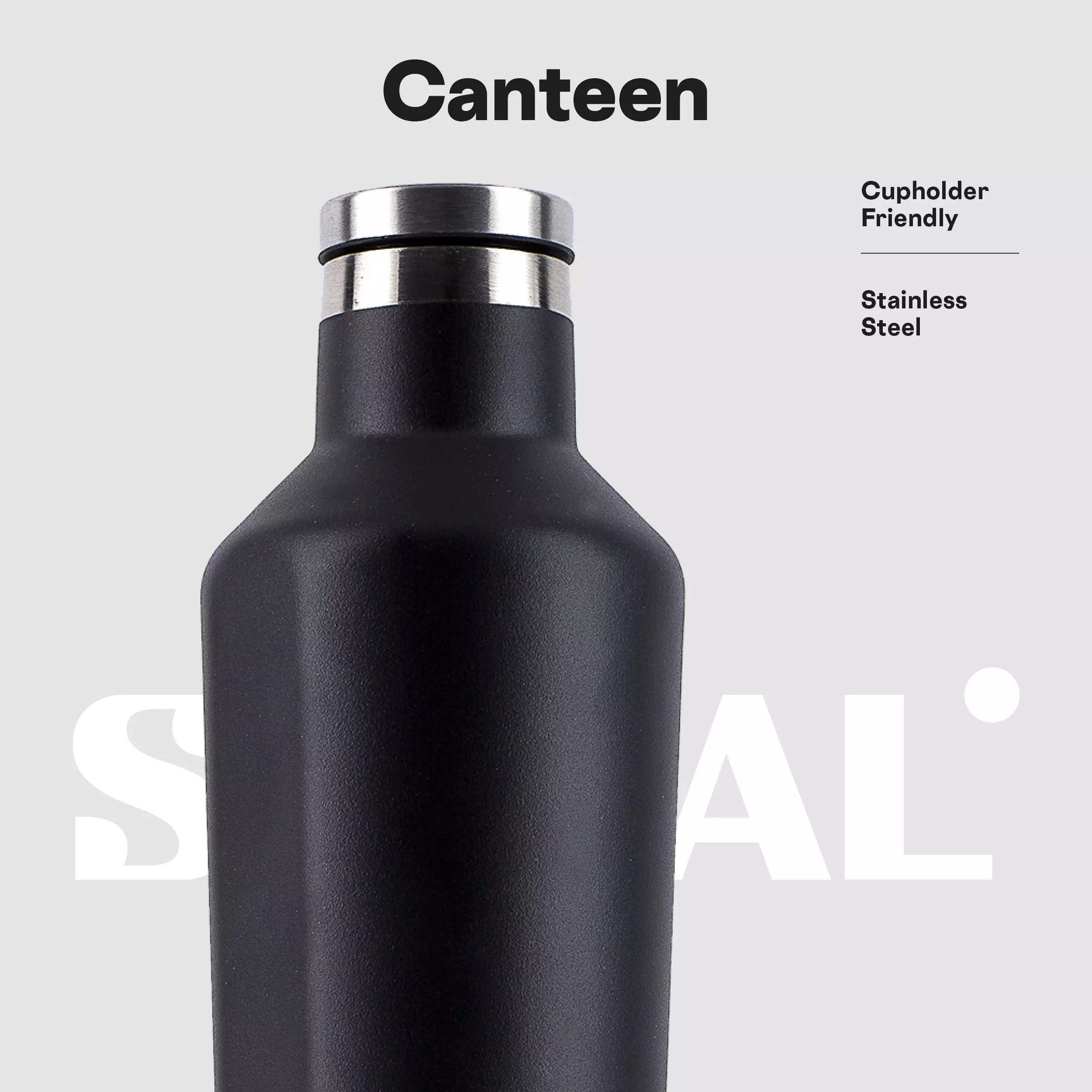 CORKCICLE® Canteen 16oz - Waterman Matte Black