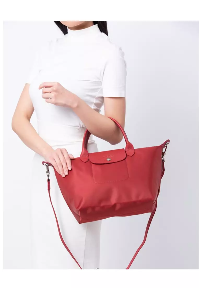 Le Pliage Neo Small Top Handle Handbag - Red/Red