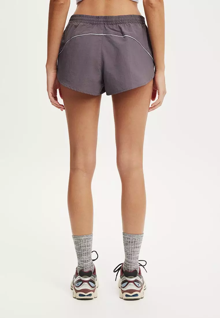 Woven Dolphin Hem Micro Shorts