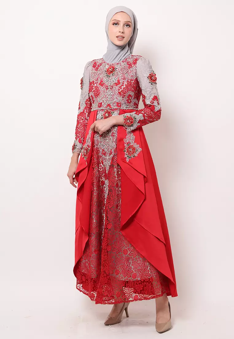Bibiq Gamis Brokat Satin