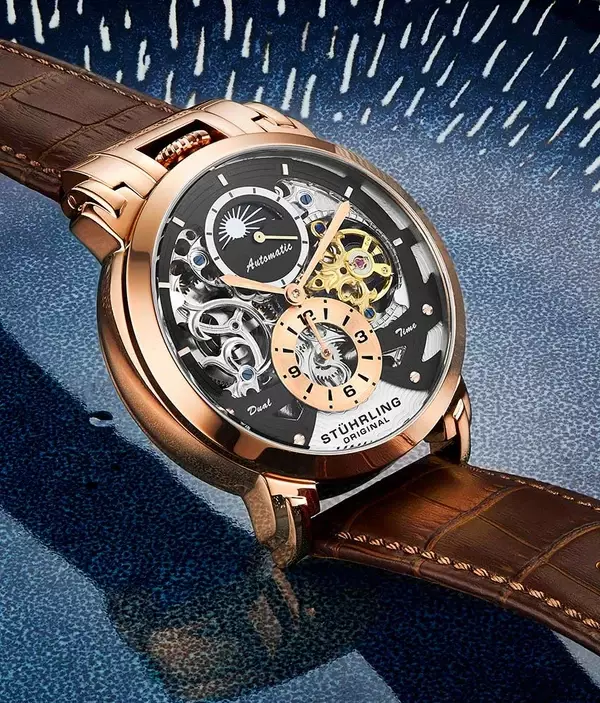 Jam Tangan Pria Automatic Stuhrling Menai 906-04 47mm
