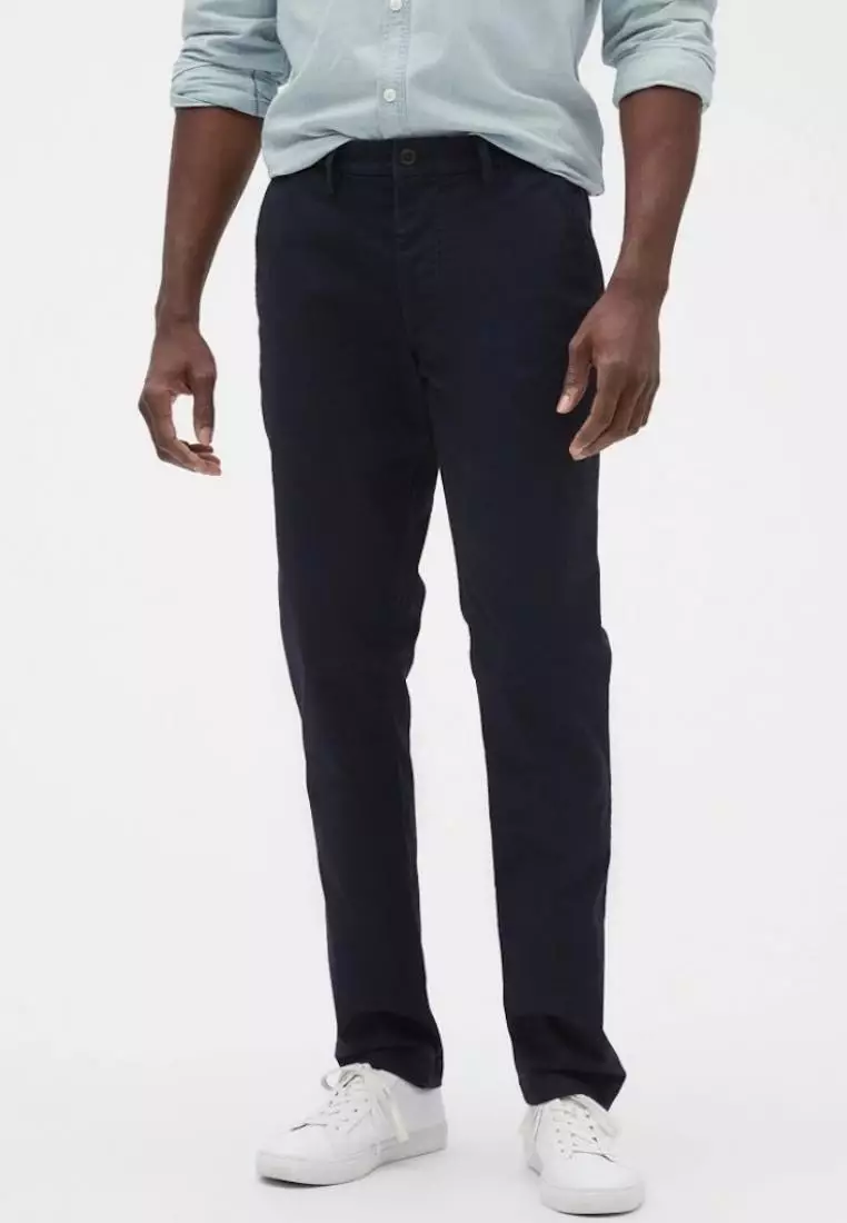 Gap Modern Khakis In Straight Fit With Gapflex New Classic Navy