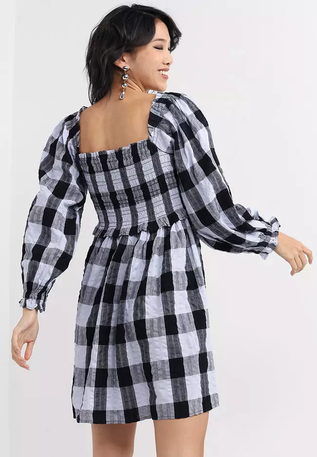 Topshop gingham dress top