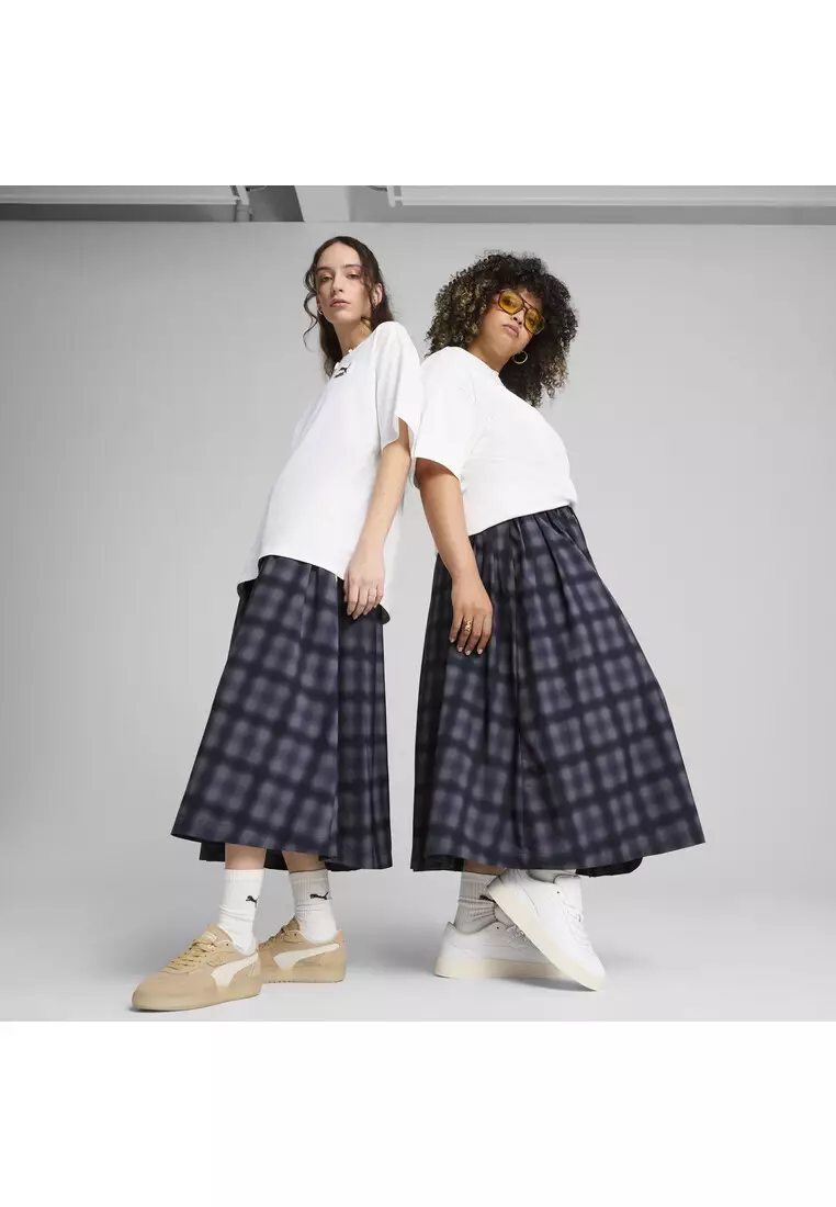 ROAD TO UNITY Woven Midi AOP Pleated Skirt