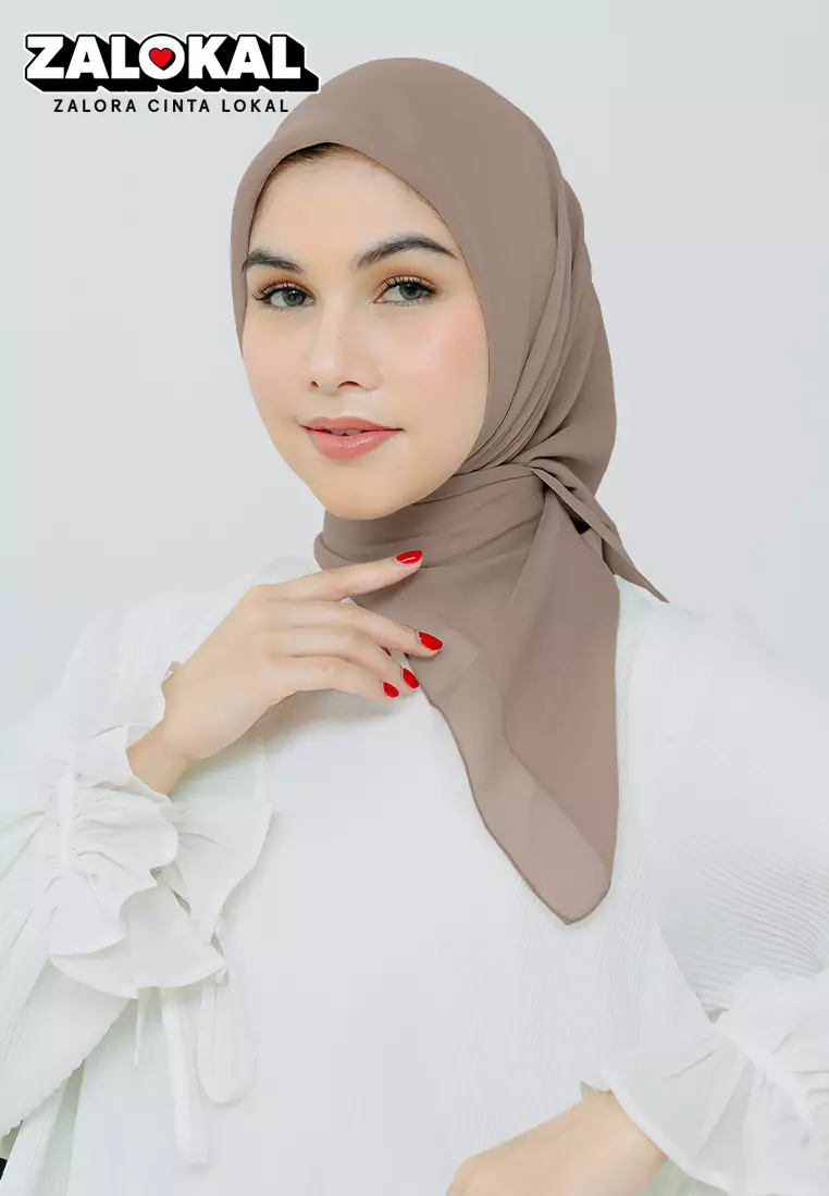 Polly Cotton (Hijab Segiempat Bella Square) Wood
