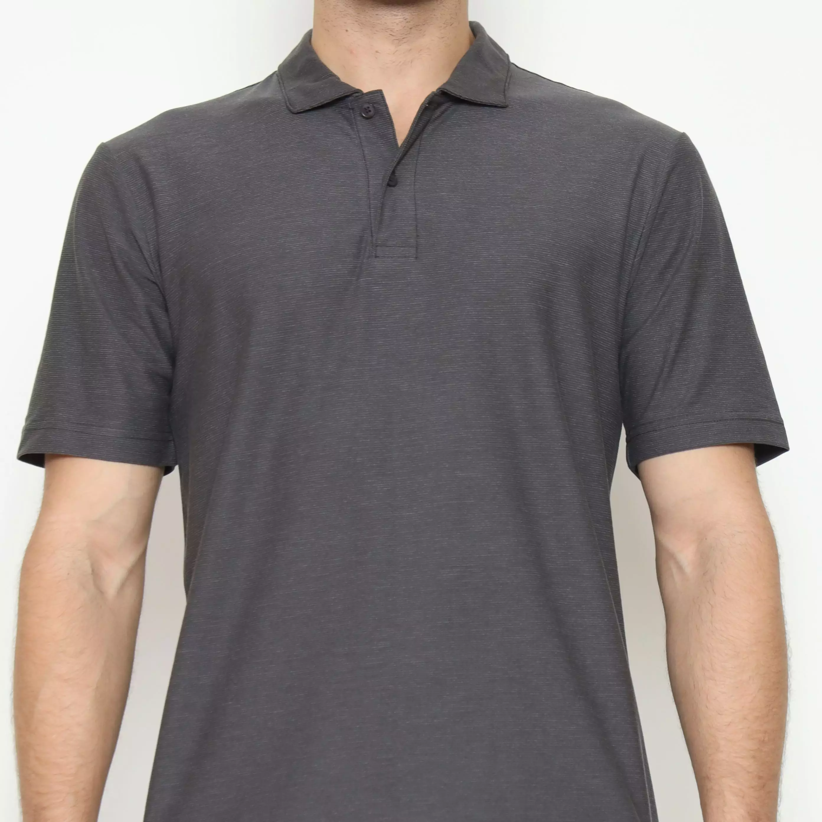 MAGINOT POLO SHIRT COTTON GREY STRIPE