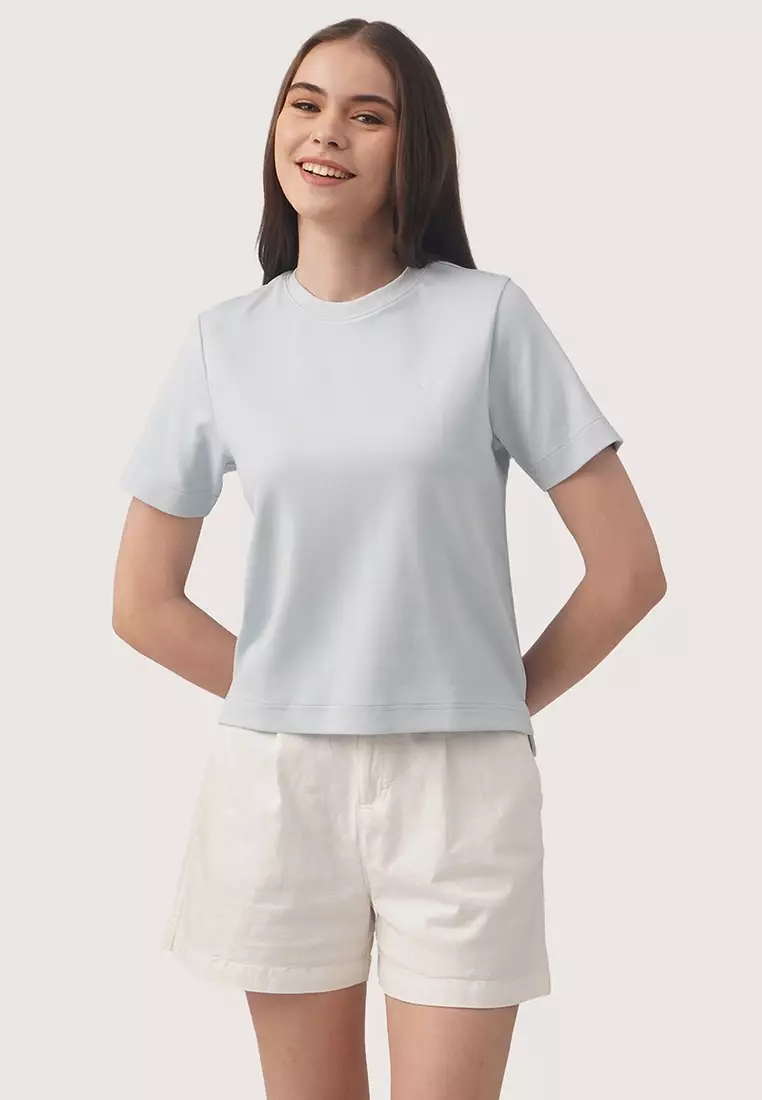Interlock T-Shirt With Side Slit