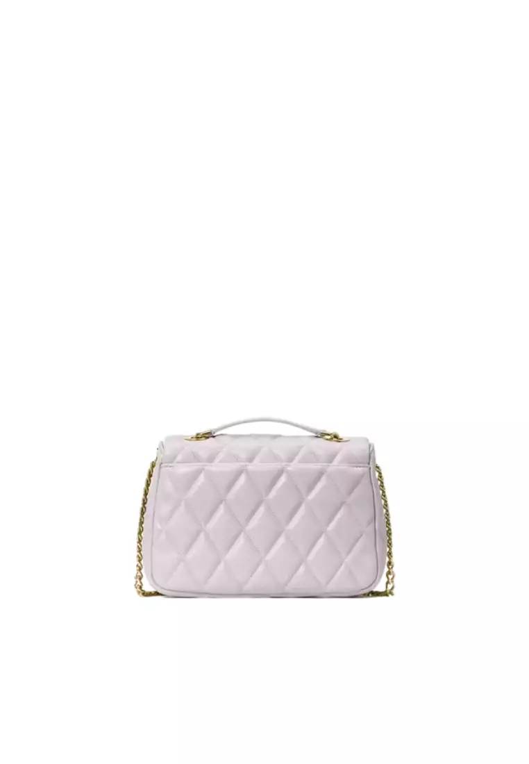 Kate Spade Carey Quilted Small Flap Crossbody Bag In Pale Amethyst KJ949