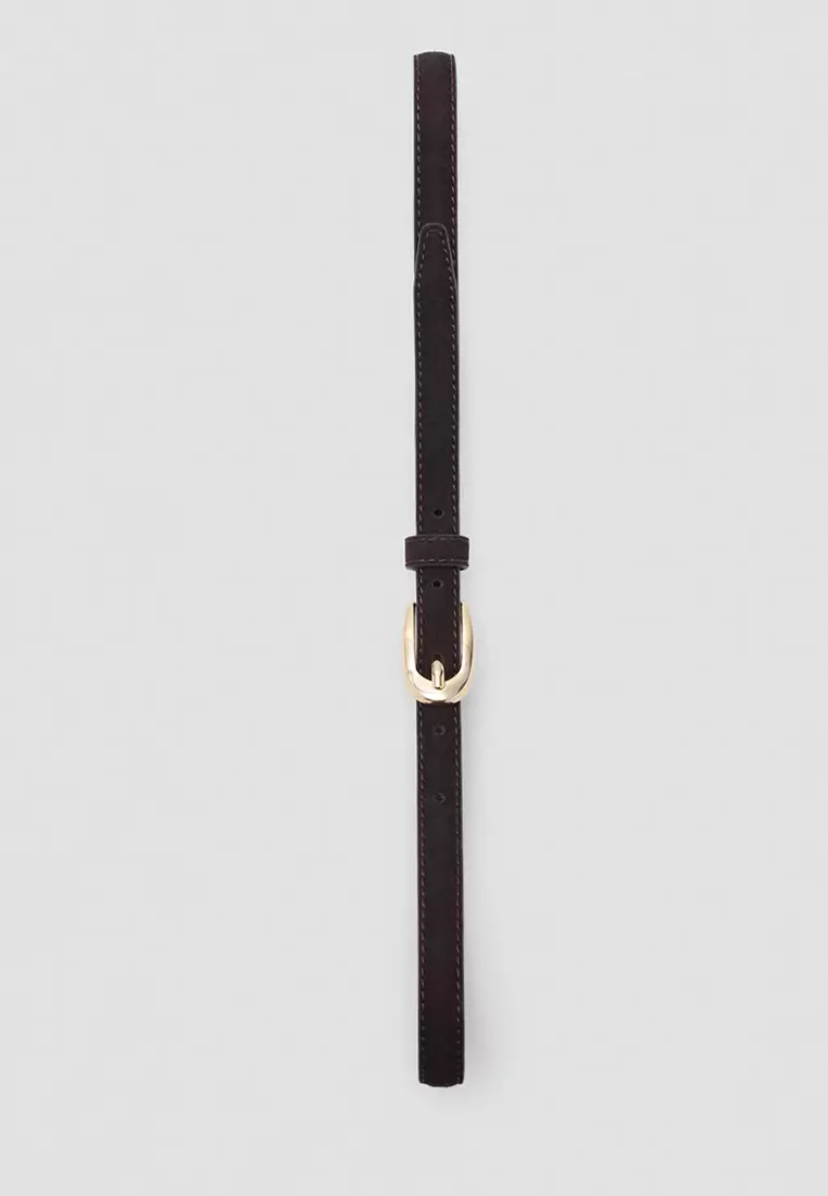 Thin Suede Leather Belt