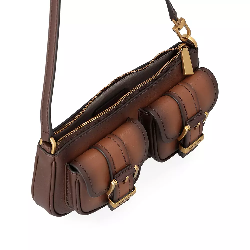 [7.7 SALEBRATION] Zoe Small Burnished Leather Pochette Luggage