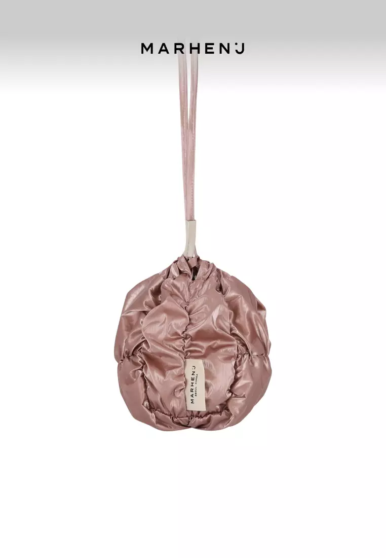 POPCORN BALL Nylon Crossbody Bag Rose Gold
