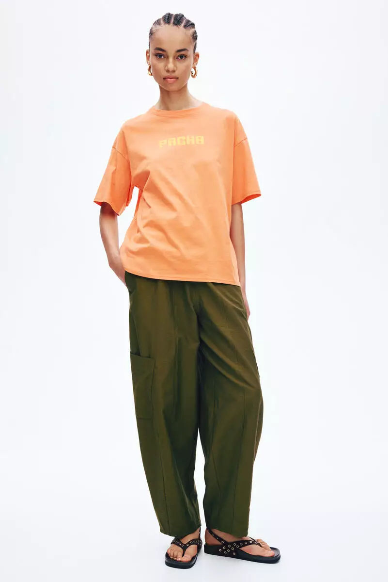 Oversized print-motif T-shirt