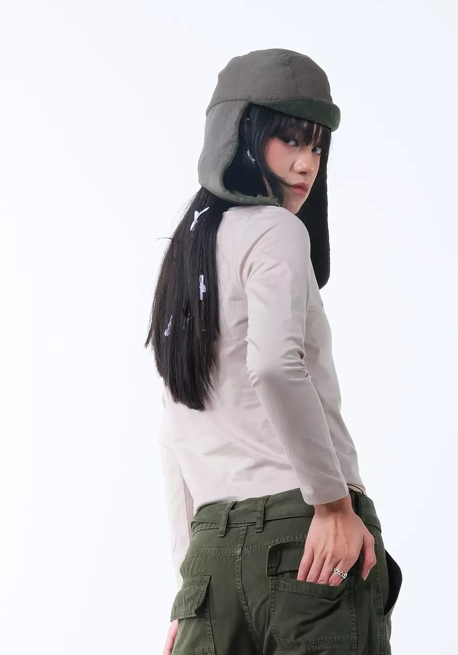 Kaos Wanita Baby Tee Tuka Khaki