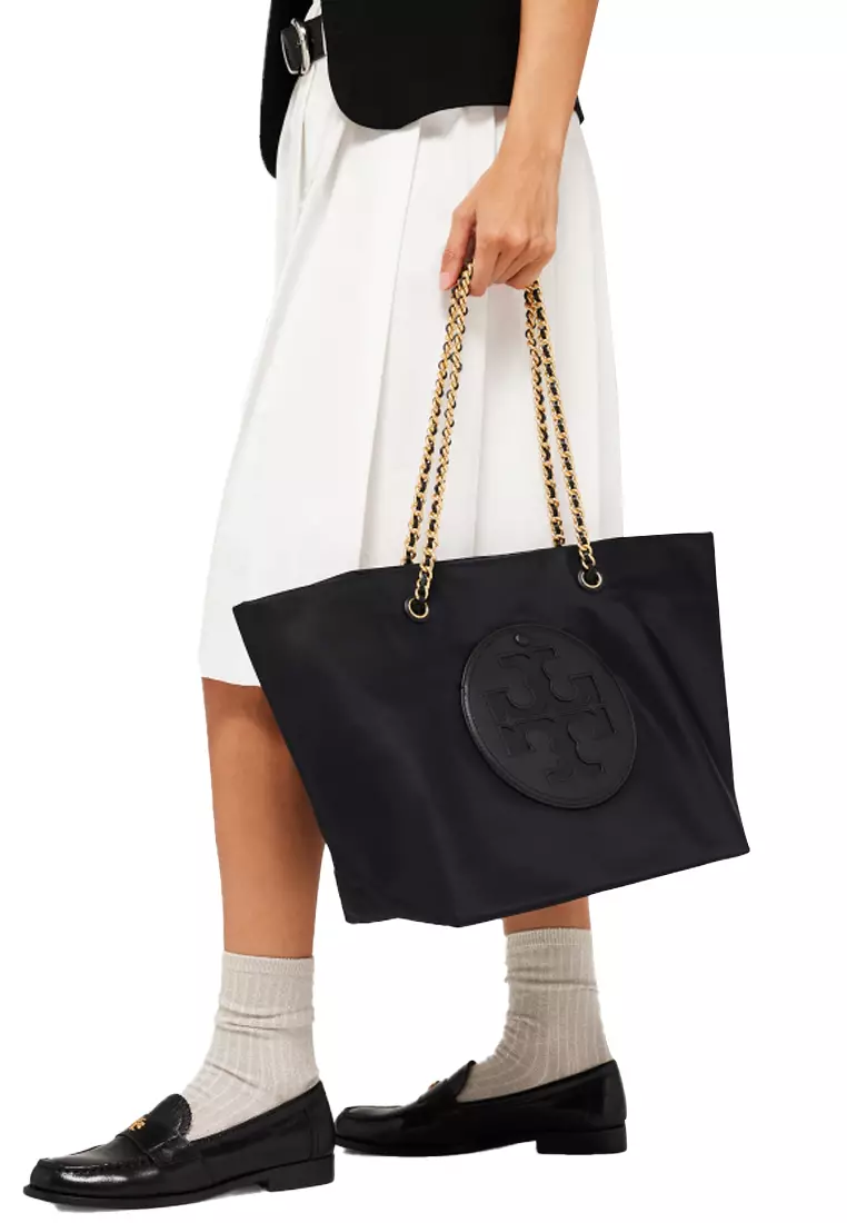 Ella Chain Tote Bag in Black 152313