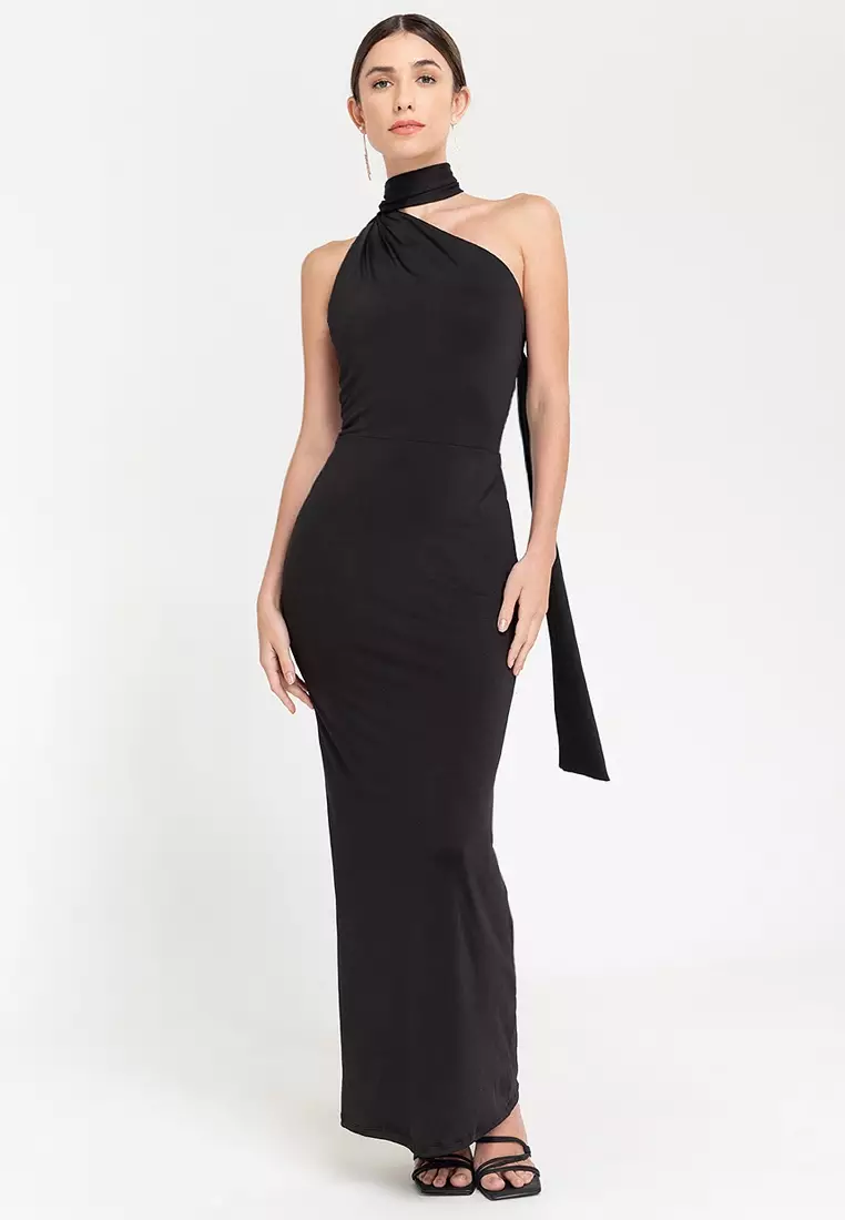 Vivienne One-Shoulder Backless Maxi Dress