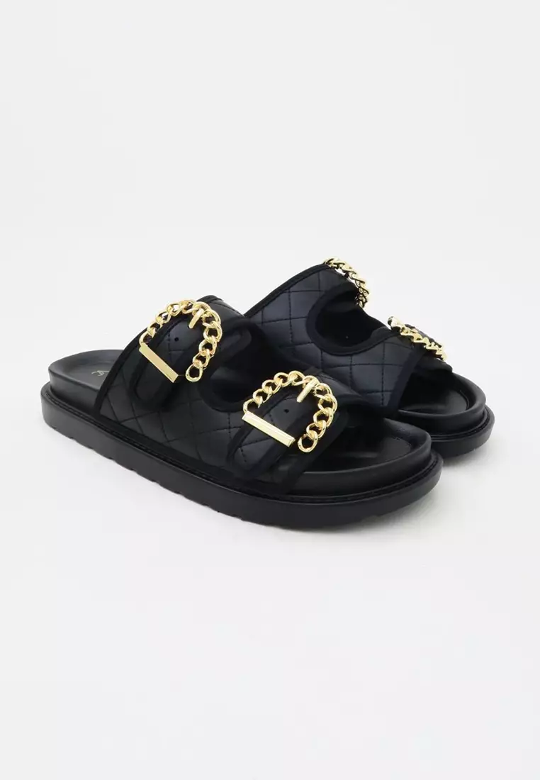 Slide On Flat Sandals
