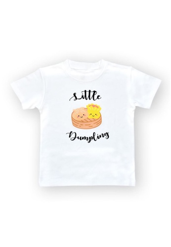 The Wee Bean white Organic Cotton Toddler Kids T-Shirt - Little Dumpling Dim Sum 1F4B3KA367A7E5GS_1