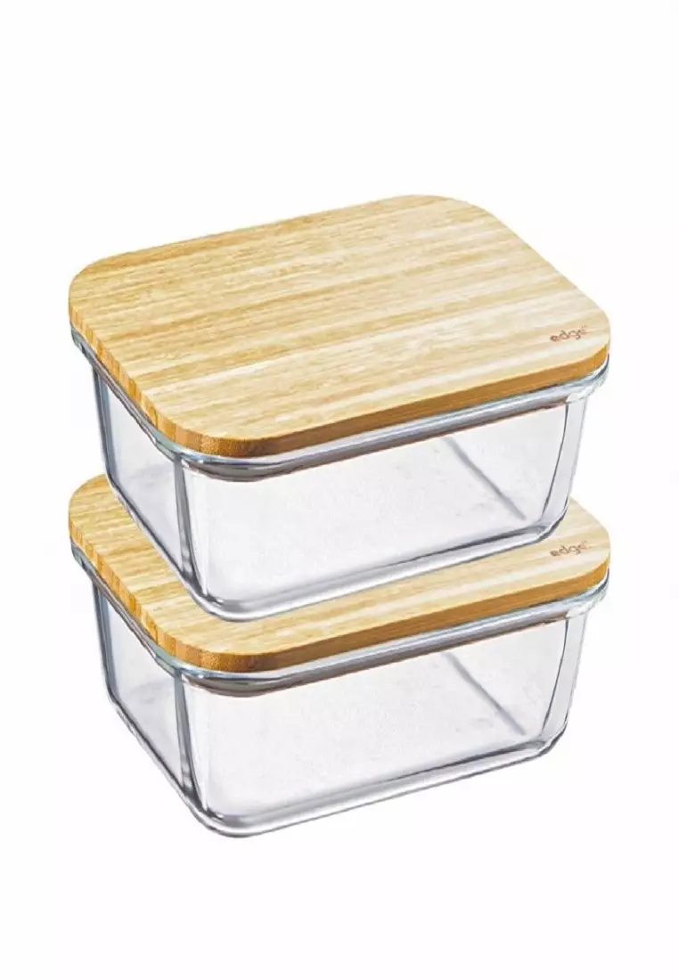 2pcs Glass Storage Food Container with Metal Lids Pantry Organization Glass  Jar