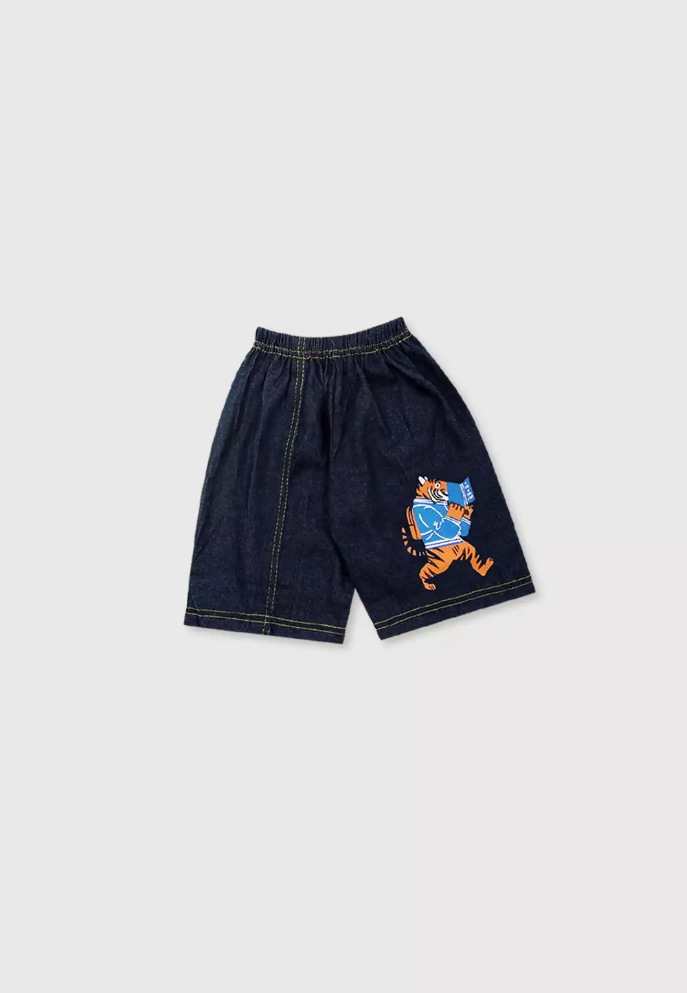 Wakakids Setelan Bayi Laki Laki Baju Lengan Pendek Anak Usia 12 Bulan Hingga 18 Bulan Set Celana Jeans Motif Tiger 3399 Turkis