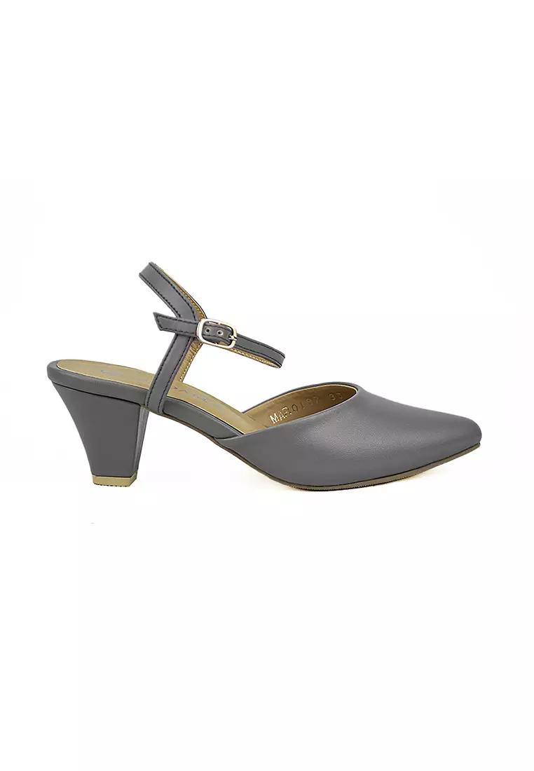 Discount on Cardam's Lifestyle  shoes - SKU: Eclb Mar 00187 Gray Heel Mules