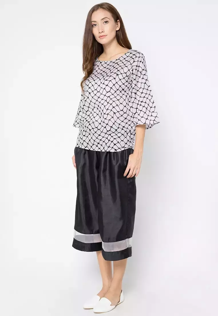 Chanira Darly Blouse-Grey Print