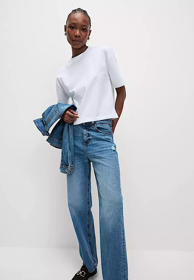 Pure Cotton Crew Neck Boxy T-Shirt