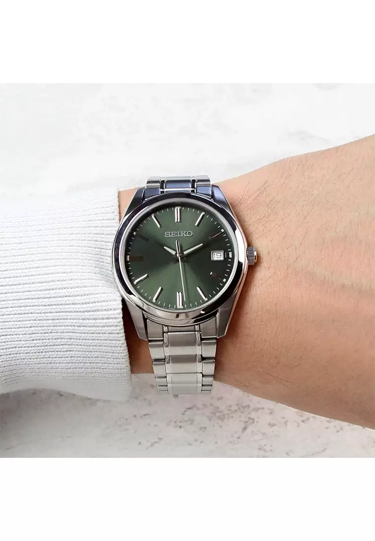 Jual Seiko Seiko SUR527P11 Jam Tangan Analog Pria Silver Green