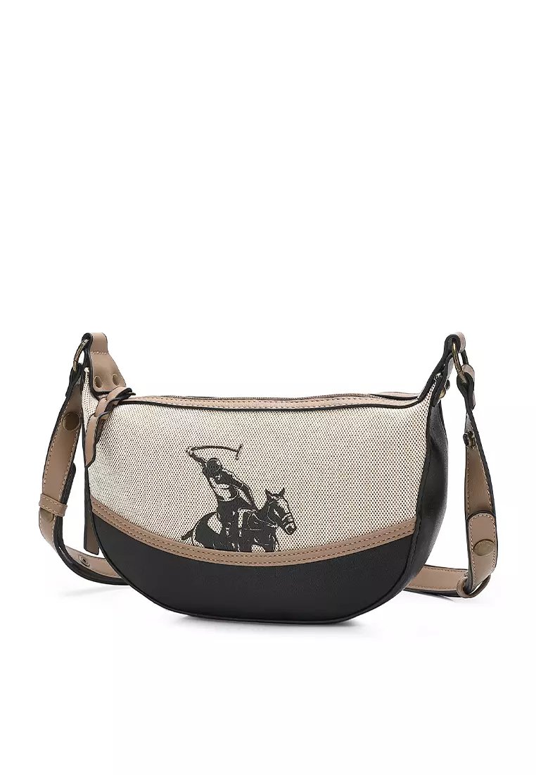 Women's Top Handle Bag / Sling Bag / Crossbody Bag - Black