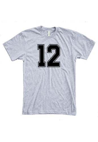 MRL Prints grey Number Shirt 12 T-Shirt Customized Jersey 45911AA7A0C049GS_1