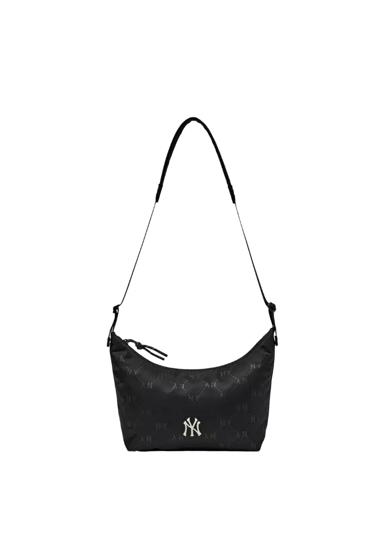Jual MLB Korea Dia Monogram Sportive Hobo Bag - NY Black