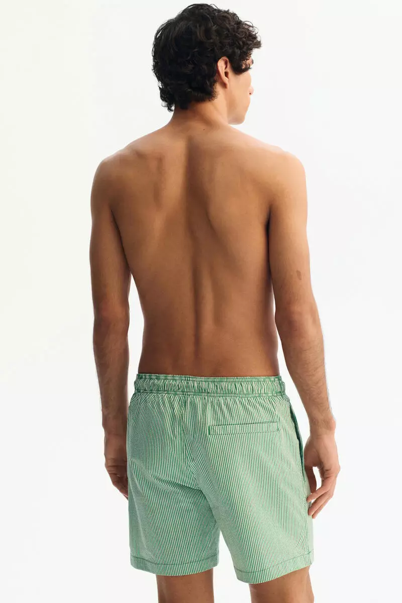 Seersucker swim shorts