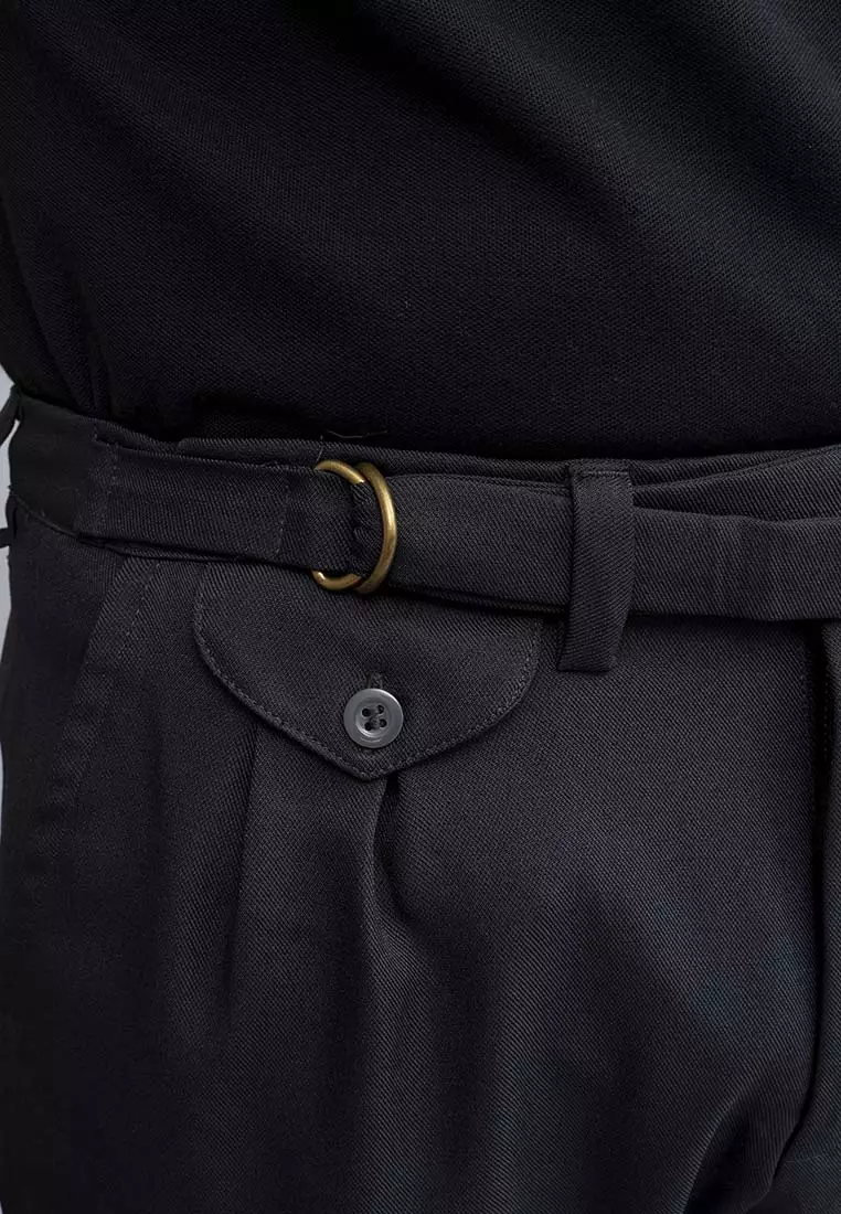 Houseofcuff Celana Panjang Formal High Waist Pants Pria Hitam