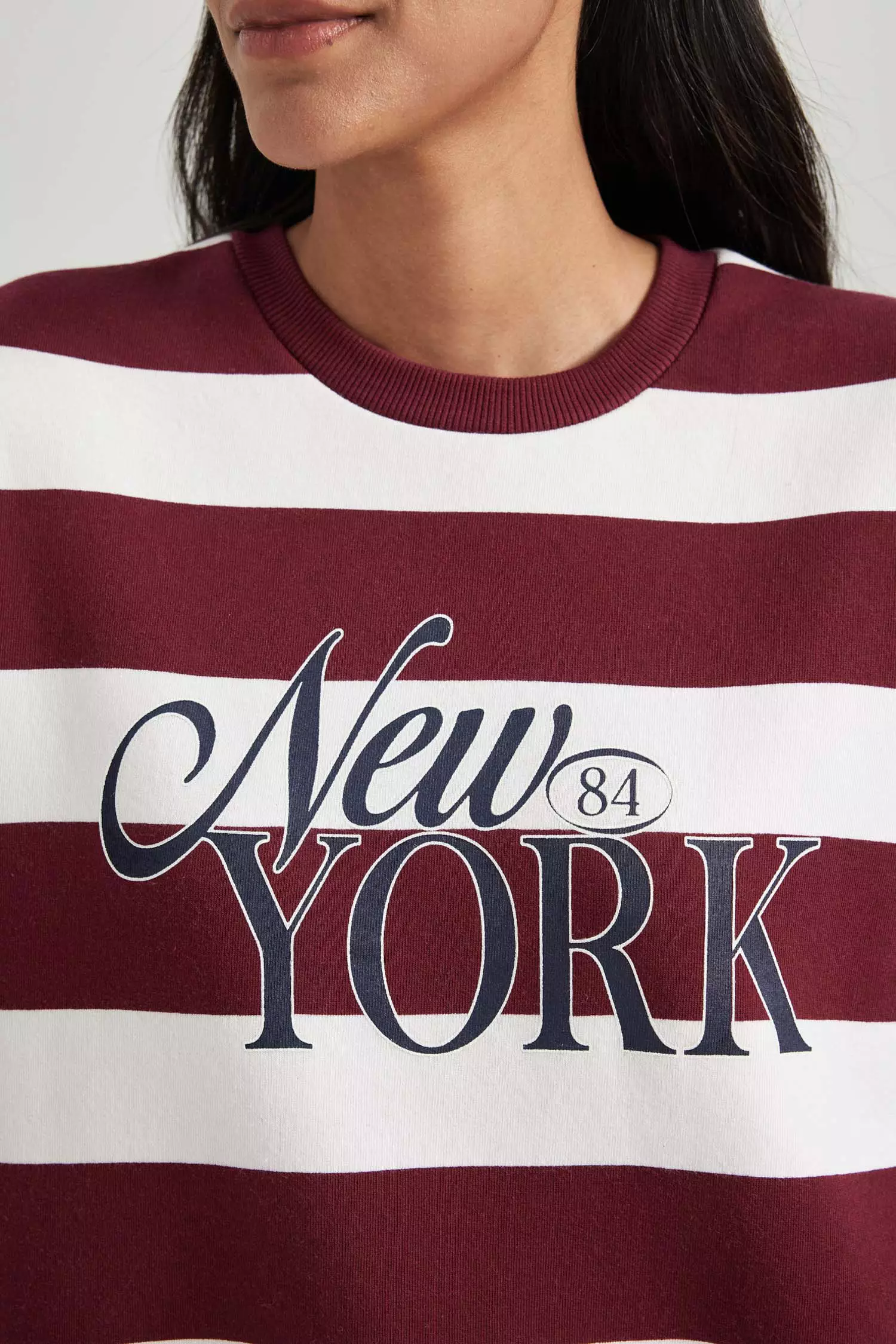 Relax Fit New York Printed Long Sleeve Sweatshirt