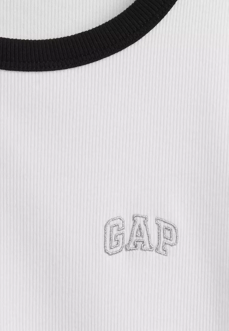 Ribbed Mini Logo T-Shirt