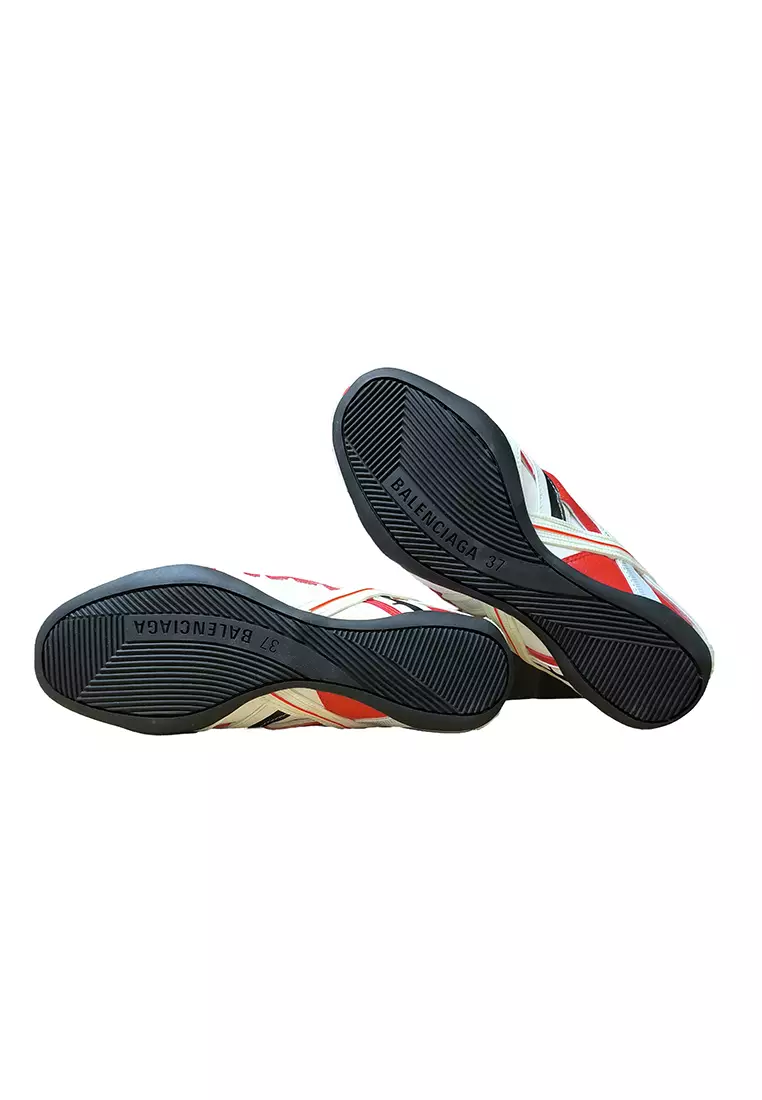 備受喜愛的 Balenciaga 女款「Drive」運動鞋，紅色/白色 - O1-624344-W2FD1-6019-37