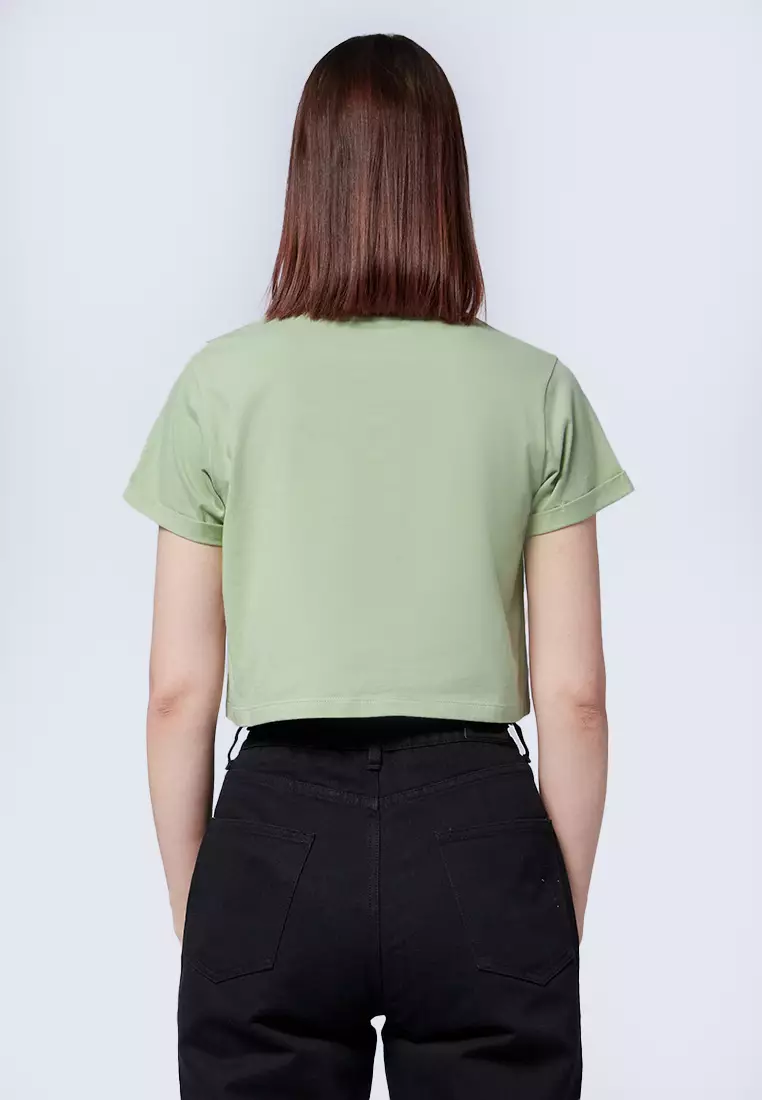 Basic Cropped Cotton T-Shirt
