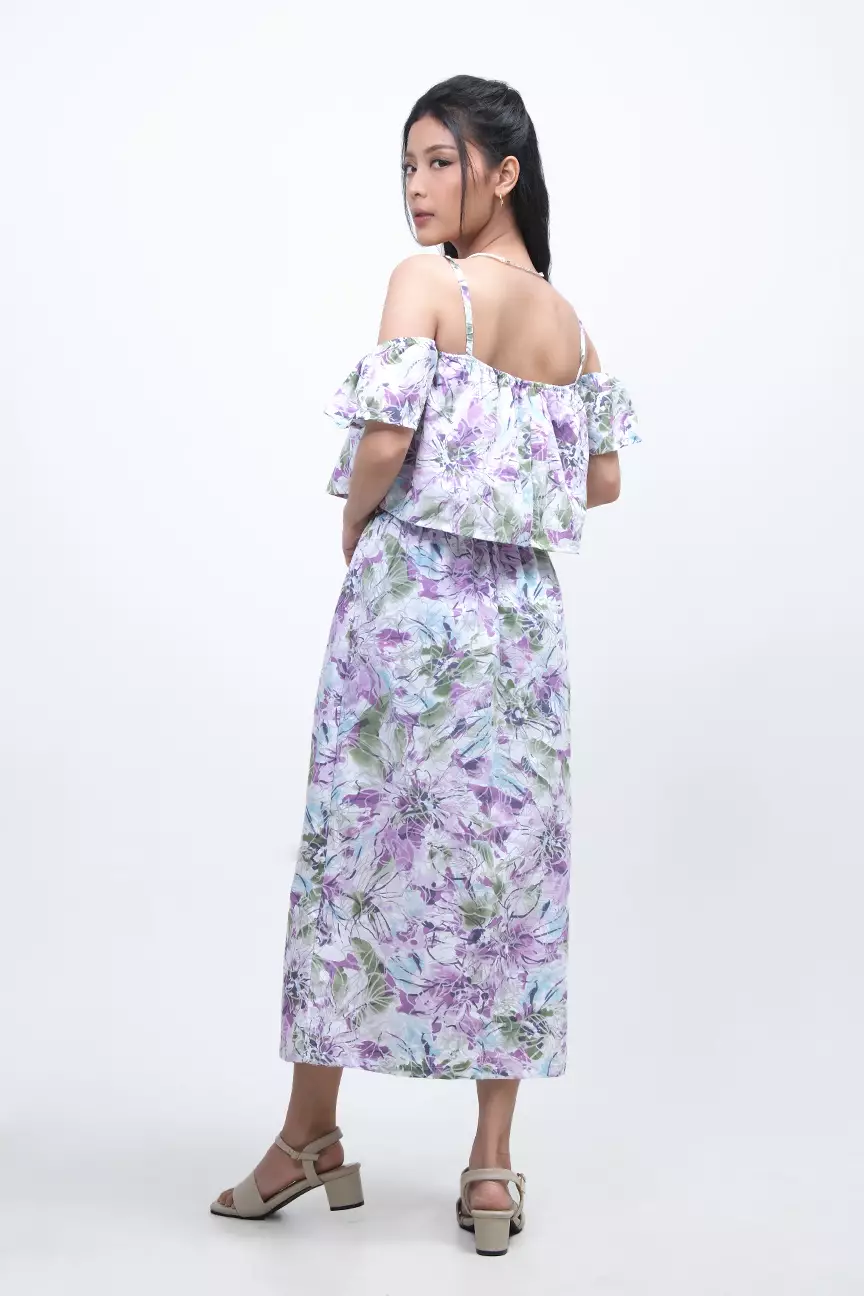 Dress Aster Purple Offwhite